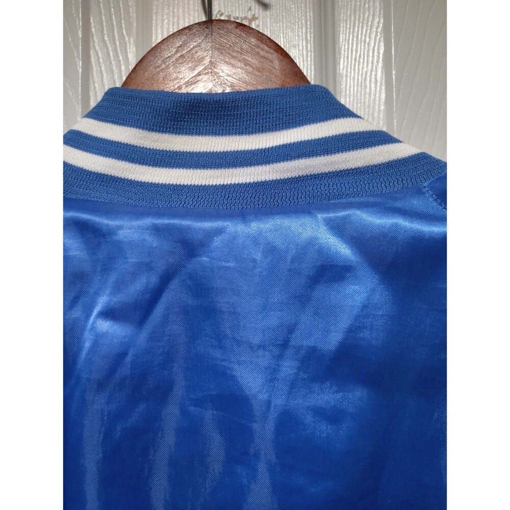 Vintage 80s Auburn Sportswear Varsity Bomber Nylon Satin Jacket Mens 3XL Blue - Picture 8 of 14